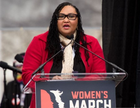 Maryum Ali giving a public speech for Youth and Families 