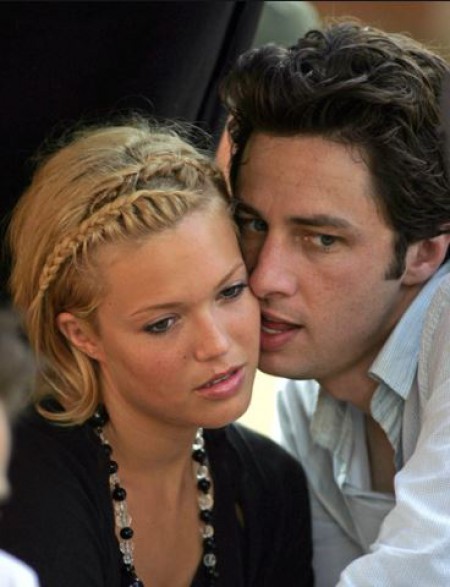 Mandy Moore with her ex-boyfriend  Zach Braff