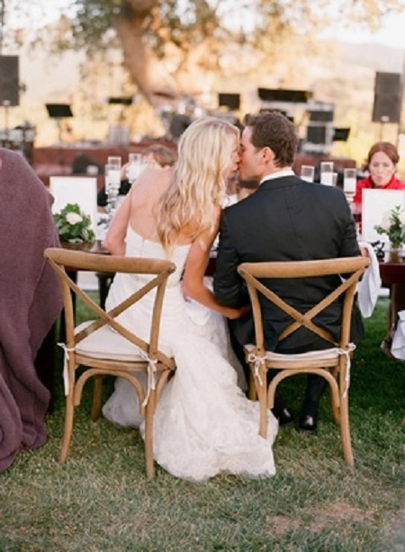Mark-Paul Gosselaar and Catriona McGinn at their wedding days