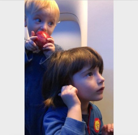 Photo of Tom Szaky's sons, Jamie and Leo Szaky