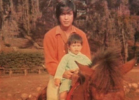 Frances with her dad