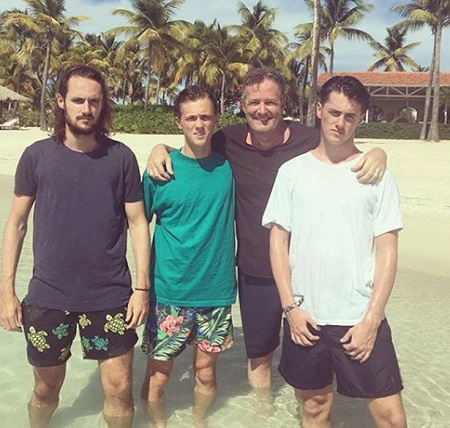 Morgan with his three sons.