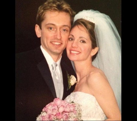 Maria LaRosa and her husband, Mariusz Kolakowski at their wedding days