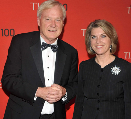 Kathleen Mathews with her husband, Chris Matthews attending a ceremony