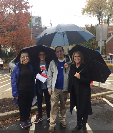 Kathleen Matthews with her ABC7News colleague