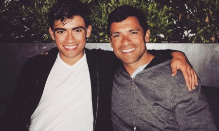 Michael Consuelos with his father, Mark Consuelos