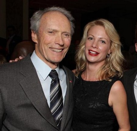 Clint Eastwood with flight attendant, Jacelyn Reeves