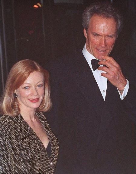 American actor Clint Eastwood with Frances Fisher