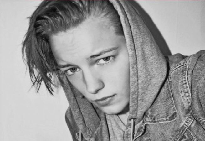 Erika Linder as a androgynous model