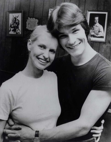 Lisa Niemi and Patrick Swayze smiling