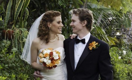 Julia and her husband Couper's weddin image