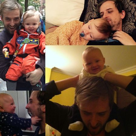 Molli Israel's husband with their daughter, Harper Dincauze