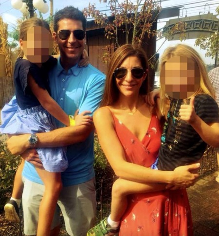 Jesse Watters and his former wife Noelle Watters with twin daughters