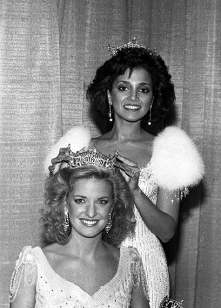 Suzette Charles crowns her successor in 1984.