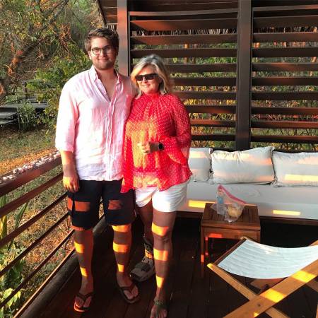 Michael John Davies' wife, Cynthia McFadden and her son, Spencer