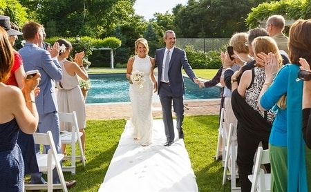 John Molner and his wife Katie Couric at their wedding