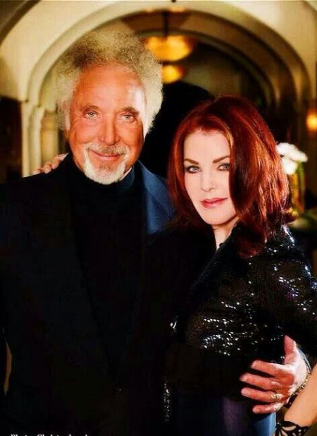 Tom Jones and his partner, Priscilla Presley