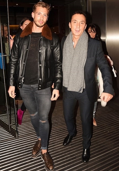 Bruno Tonioli spotted with a swimwear model Matt Law