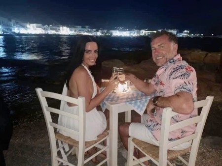 Chris Quinten and his fiancee, Robyn Delabarre enjoying their candle-light dinner