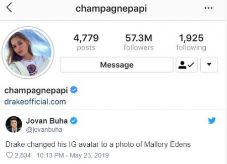 Drake and Mallory Edens had a beef in May 2019