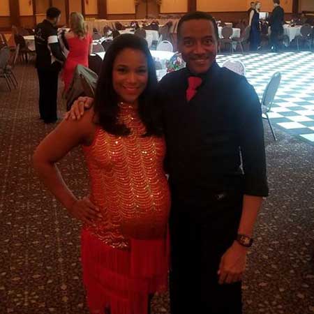 Issac with her Dancing partner.