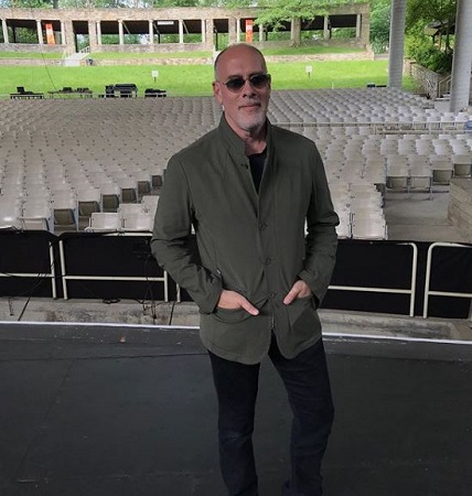 Marc visiting his concert venue.
