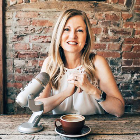 Andrea talking on the mike