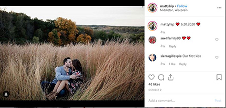 Matt and Sierra are kissing