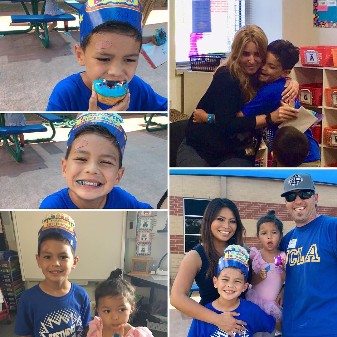 Elita enjoying her day with her children in a beautiful photo collage