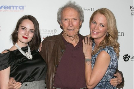 Kyle Eastwood and Laura Gomez's daughter, Graylen Eastwood with her grandfather, Clint Eastwood and aunt, Alison Eastwood