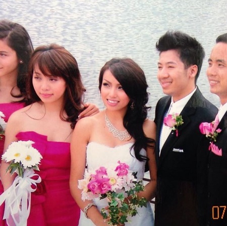 Promise phan married to Steve Phan; Their wedding day picture