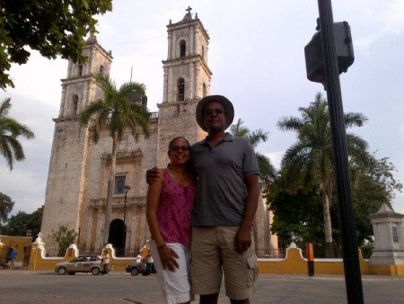 Christopher John Farley with his wife, Sharon Epperson