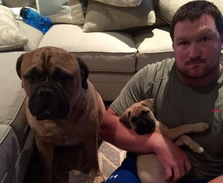 Bryan Bulaga adores his pet dog who are Tosa breeds