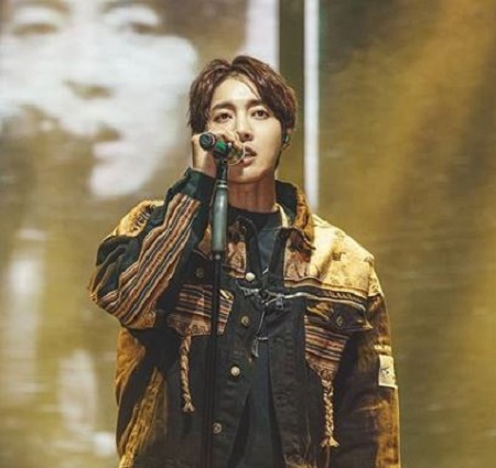 Kim during a concert in Bolivia.