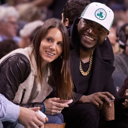 Tiffany Ortiz and David Ortiz at a sports event
