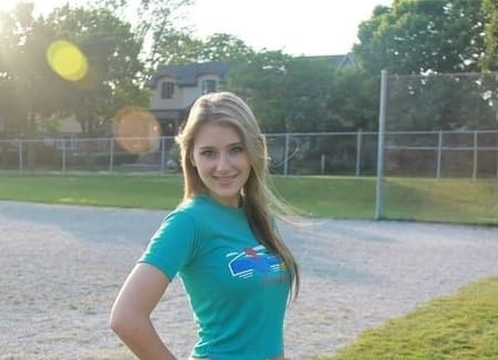 Claire Abbott's posing for her Instagram