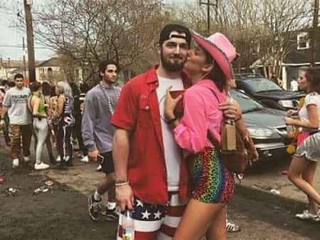 Daniel Neeson with his girlfriend Natalie Ackerman at the carnival