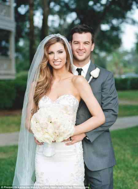 A. J. McCarron and Katherine Webb at their wedding