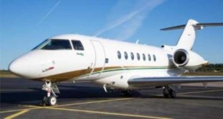 Angela Akins Garcia's husband owned a Hawker 4000