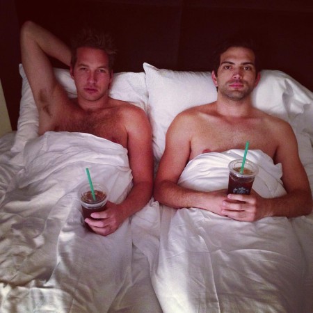 Cameron Cruz with his ex-partner, Ryan Hansen