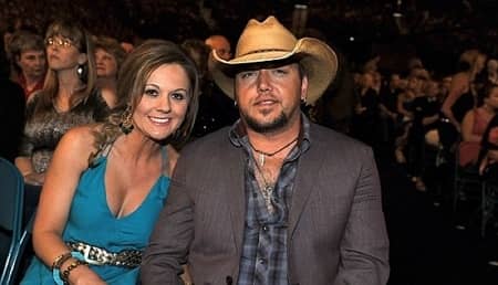 Jessica Aldean with her former husband Jason Aldean at an award show