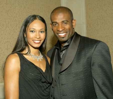Deion Sander with his former wife Pilar Bigger Sanders