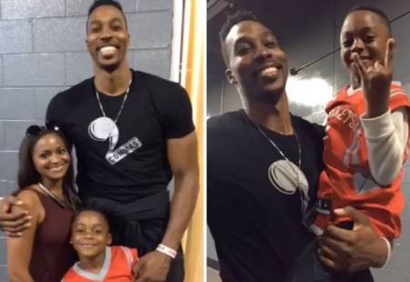 Braylon Howard with his parents, Dwight Howard and Royce Reed