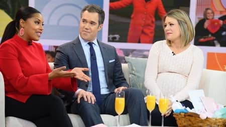 Sheinelle Jones with her colleagues at the Today Show