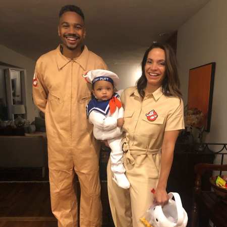 Omar Abdul Ali and Elle Duncan with their daughter, Eva Rose