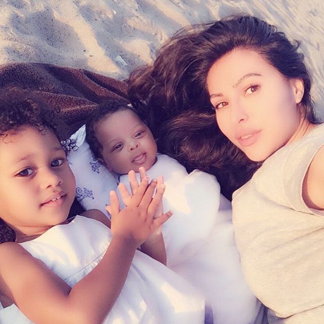 Lilit with her daughter and son