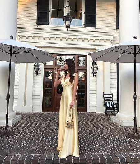 Camila Morrone at Justin and Hailey Beiber's wedding