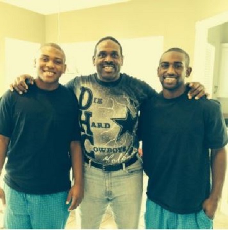 Nate Newton with his sons