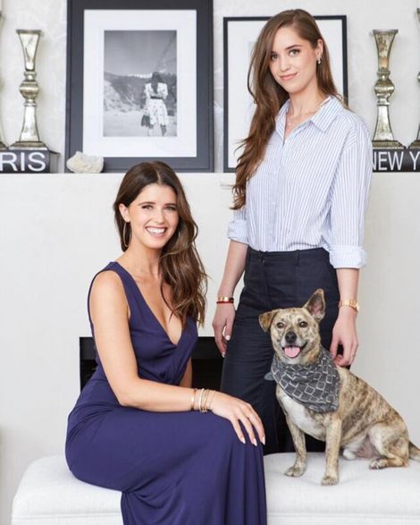 Christina with her dog and her sister Katherine