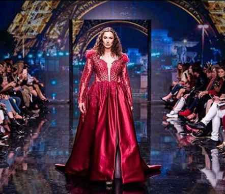 Arissa walking on the ramp.